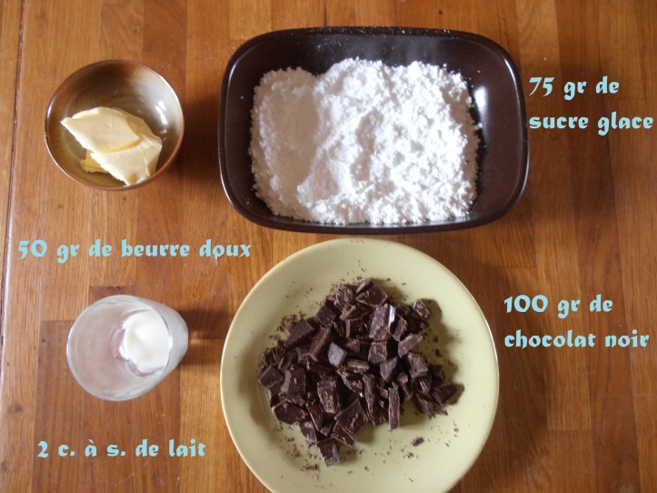 Ingrédients du nappage chocolat
